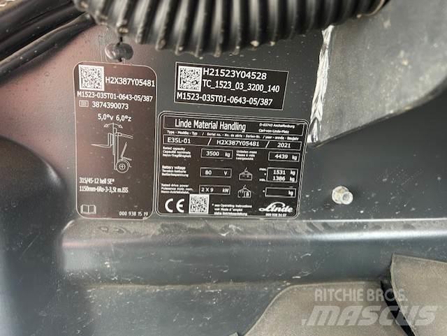 Linde E35L 전동 지게차