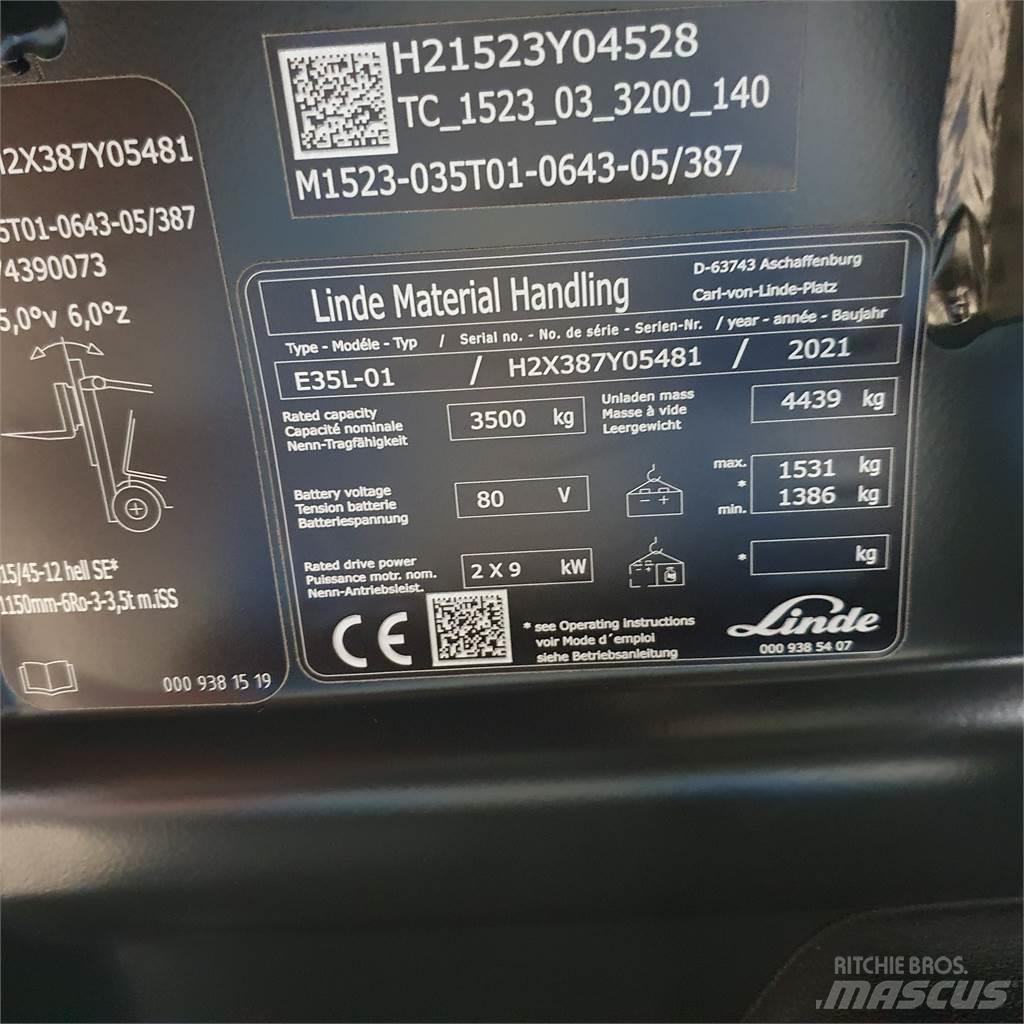 Linde E35L 전동 지게차