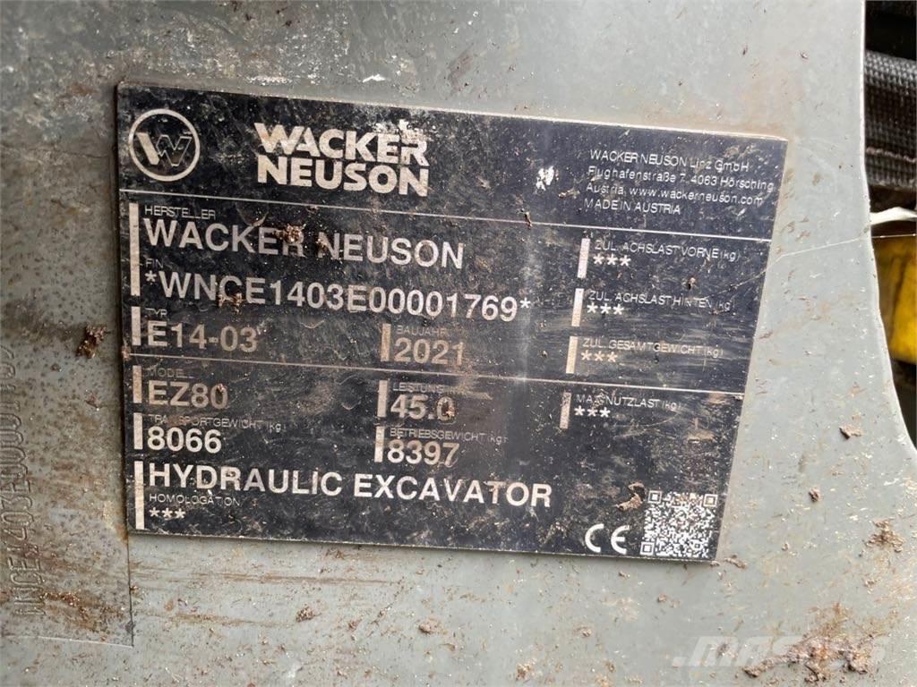 Wacker Neuson EZ80 대형 굴삭기 29톤 이상