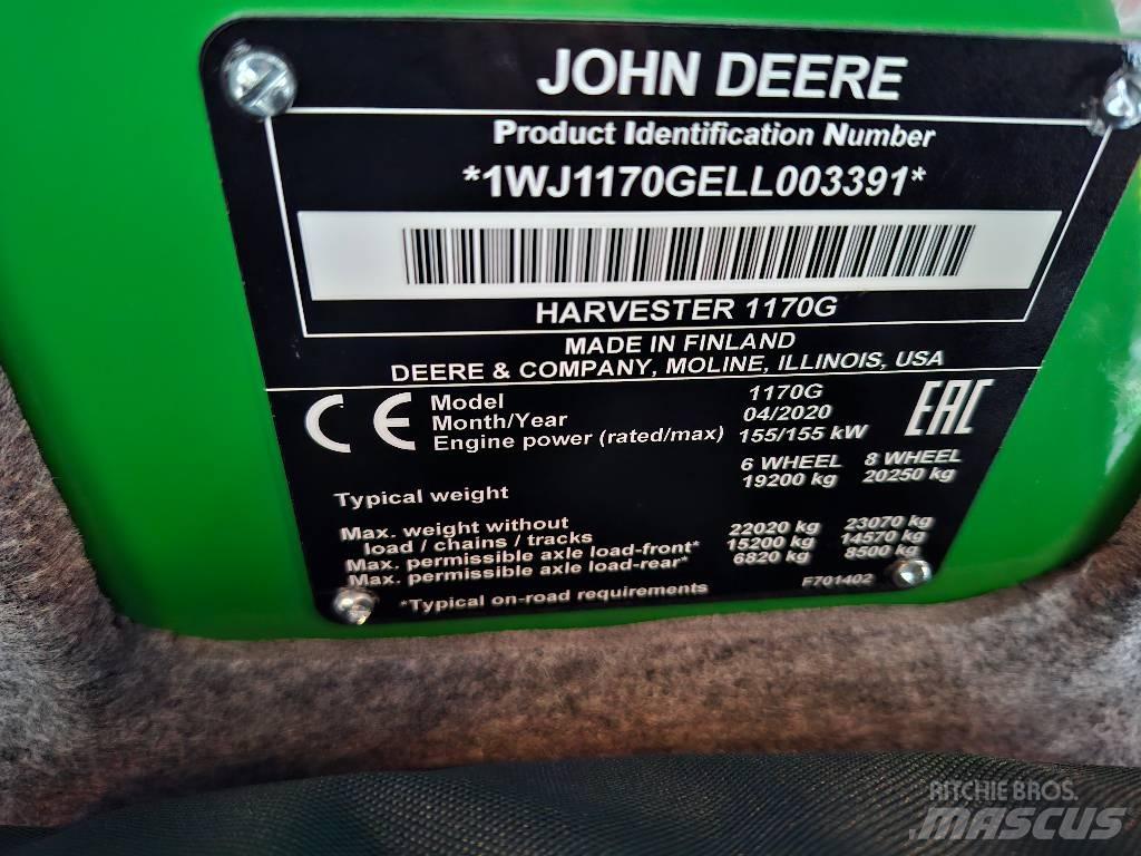 John Deere 1170G 원목 하베스터