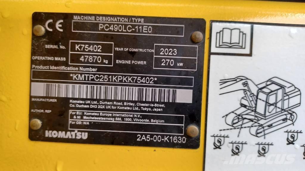 Komatsu PC 490 LC-11 대형 굴삭기 29톤 이상