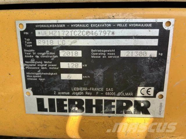 Liebherr R918 LC 대형 굴삭기 29톤 이상