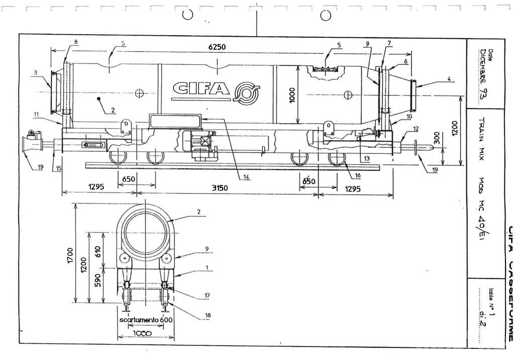 Cifa MC 40/EI 콘크리트 부속품