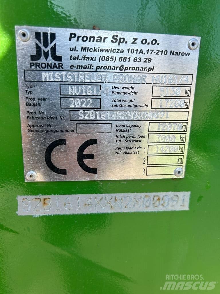 Pronar NV 161-4 퇴비살포기
