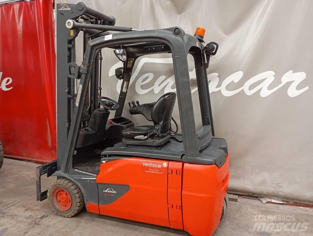 Linde E 16 전동 지게차