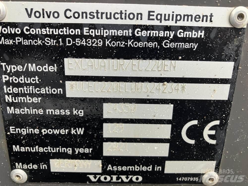 Volvo EC220EN 대형 굴삭기 29톤 이상