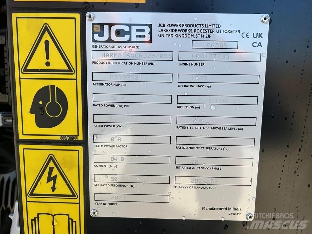 JCB G65QS 디젤 발전기