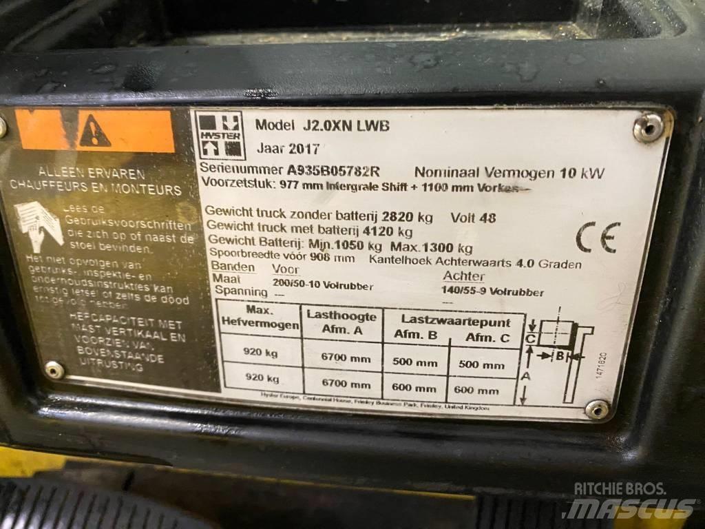 Hyster J 2.0 XNT LWB 전동 지게차
