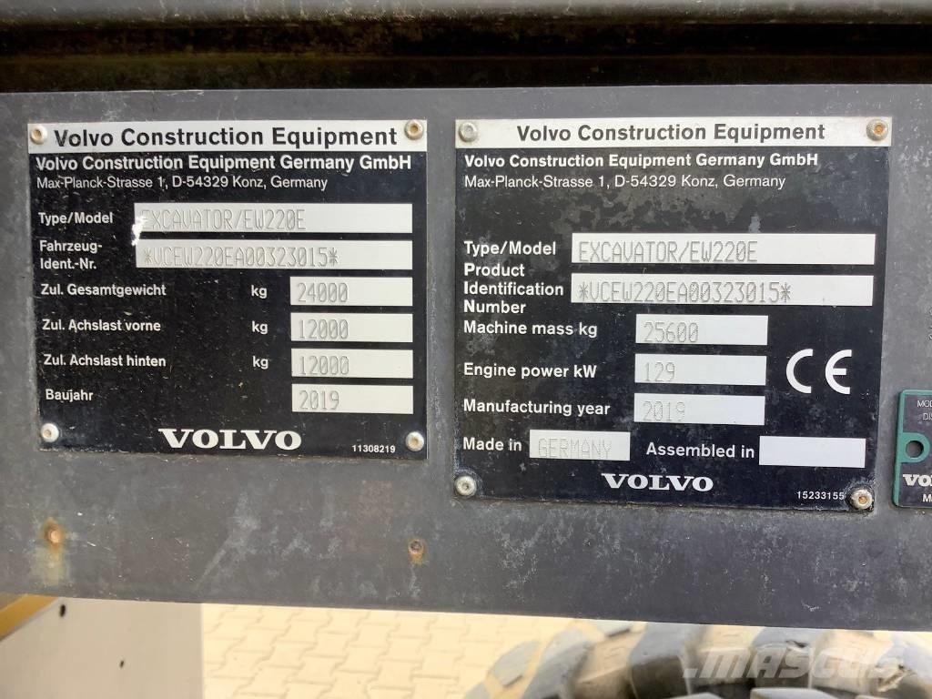 Volvo EW 220 E  휠 굴삭기