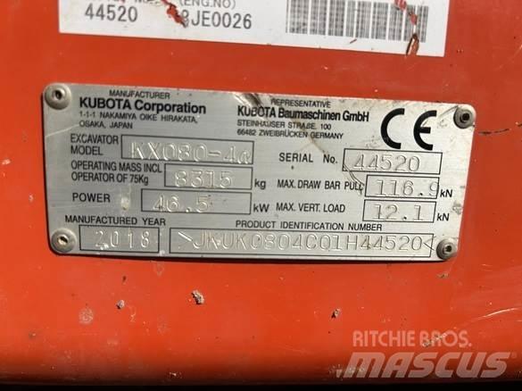Kubota KX080 - 4 건설 장비 - 기타