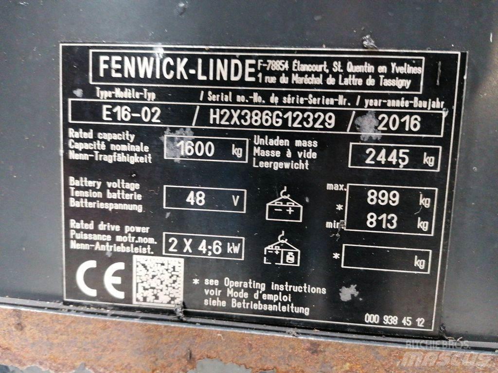 Linde E16-02 전동 지게차