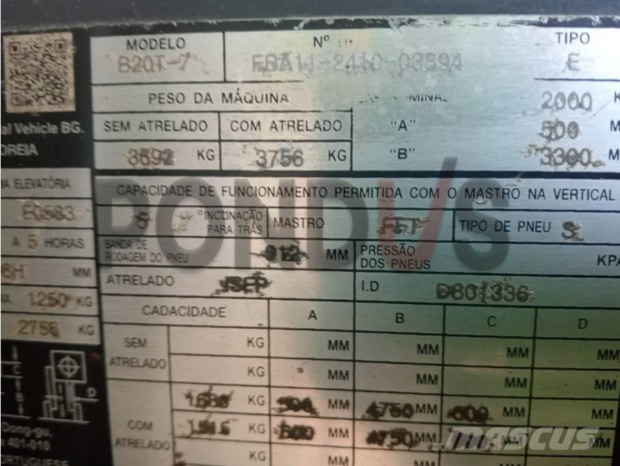 Doosan B 20 T-7 전동 지게차