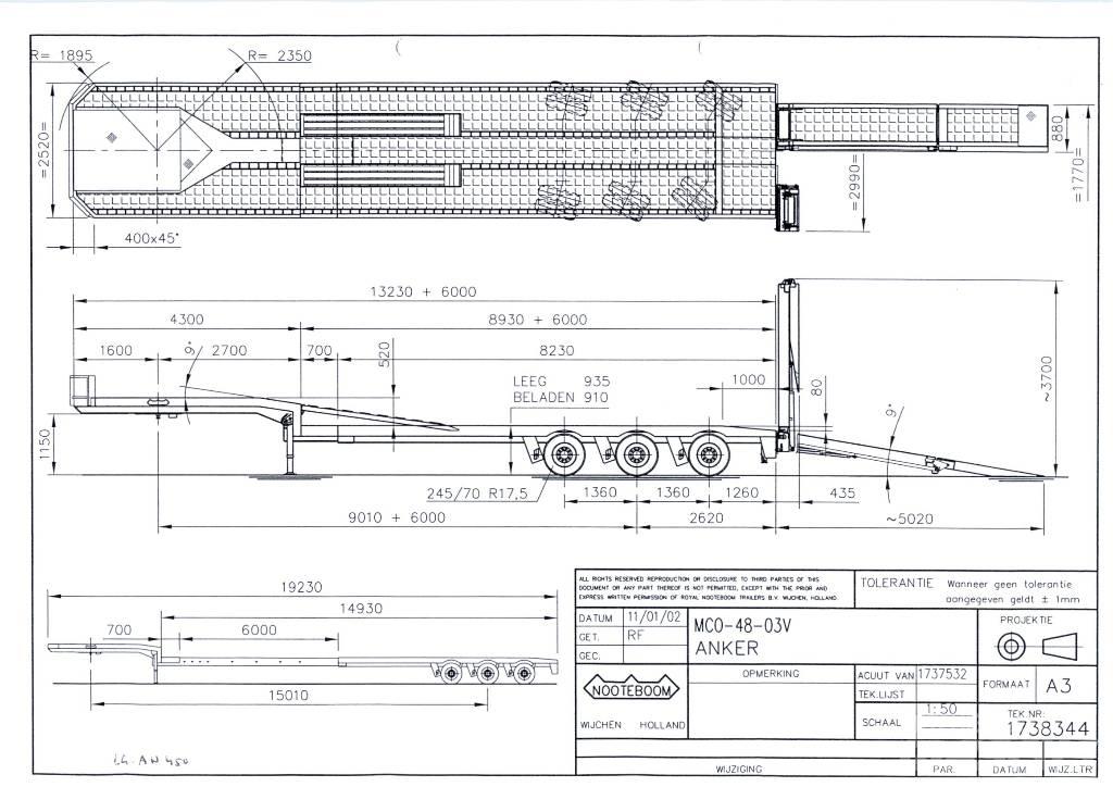 Nooteboom MCO-48-03V 로우 로더-세미 트레일러