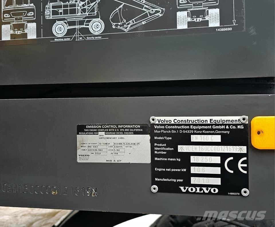 Volvo EW 160 C  휠 굴삭기
