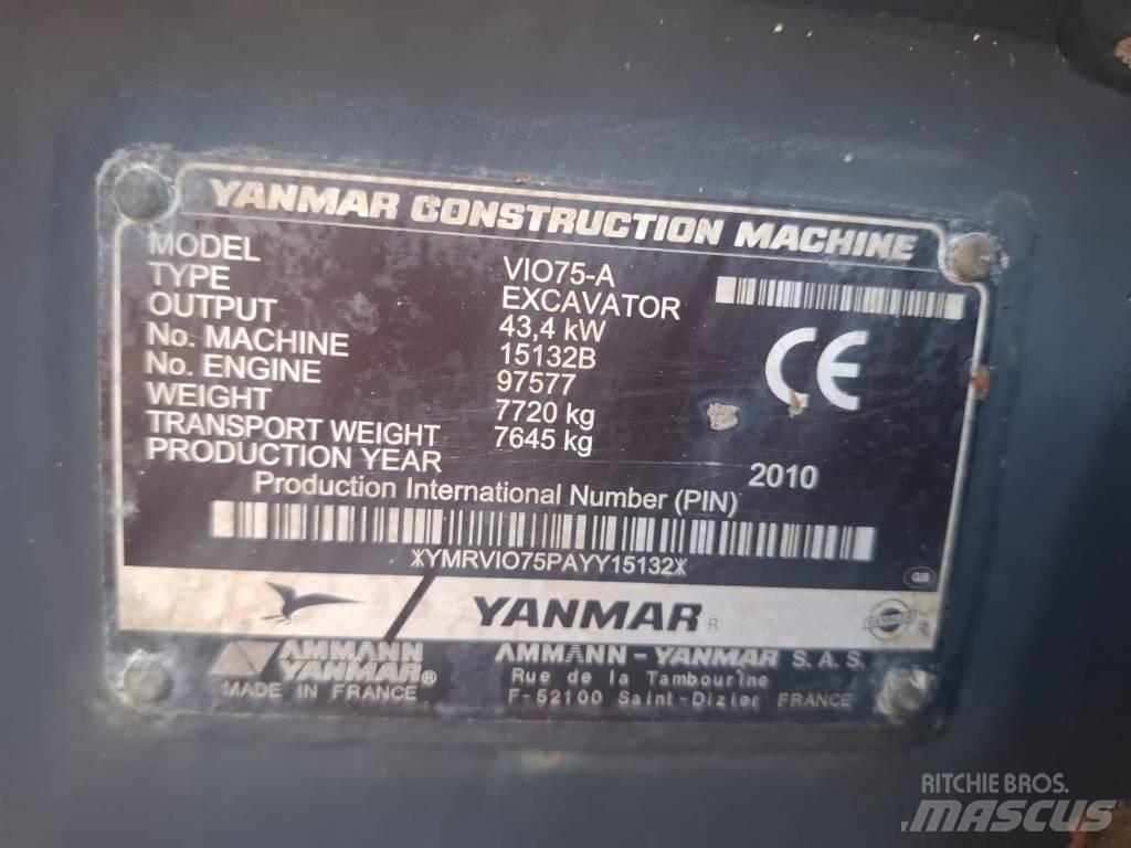 Yanmar Vio 75 A 중형굴삭기 7톤-28톤