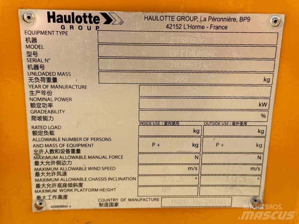Haulotte OPTIMUM 8 가위형 리프트