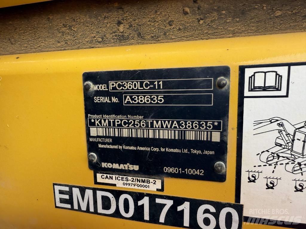 Komatsu PC360LC-11 대형 굴삭기 29톤 이상