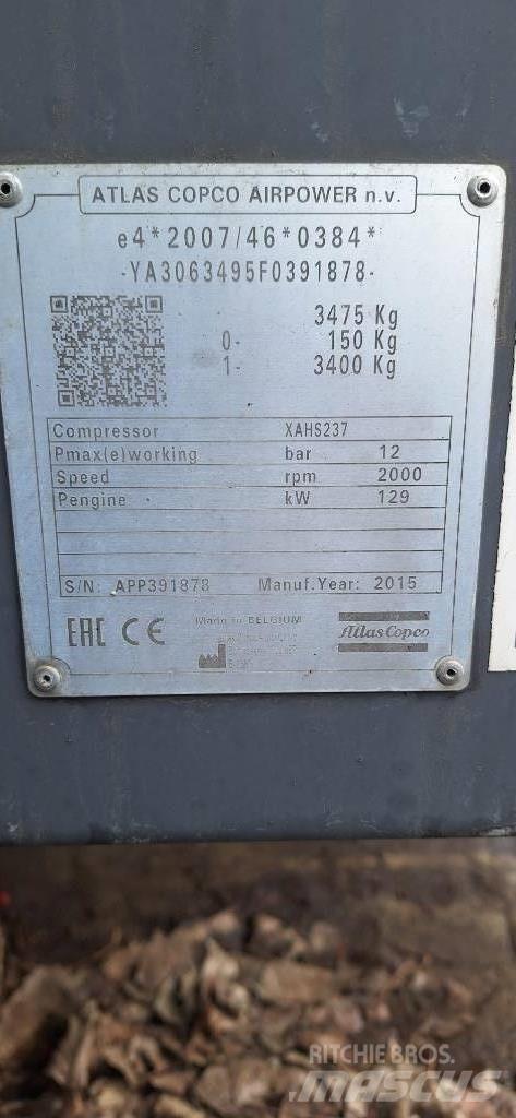 Atlas Copco XAHS237 콤푸레샤
