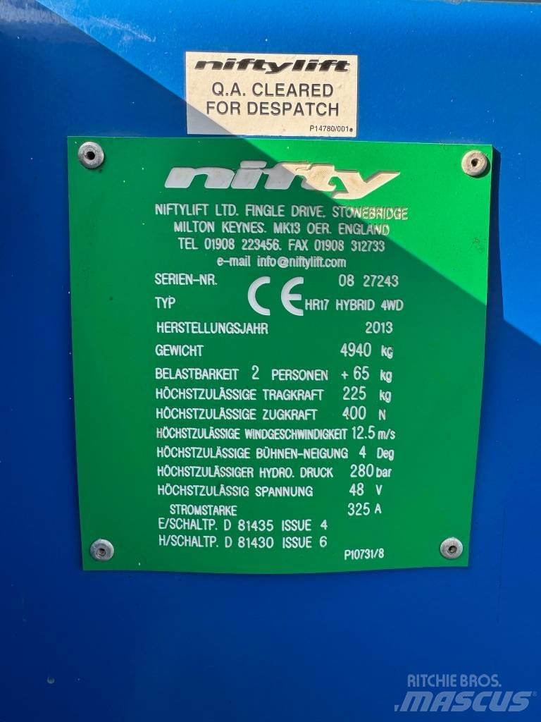 Niftylift HR 17 D E 관절형 전동이동 리프트