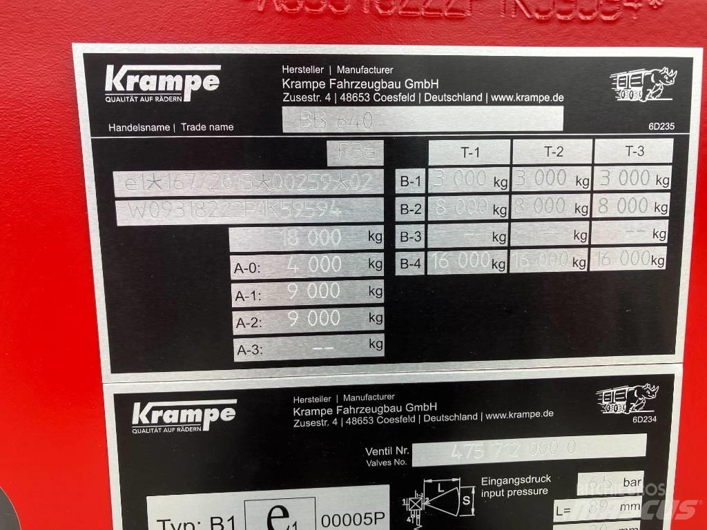 Krampe BB640 티퍼 트레일러