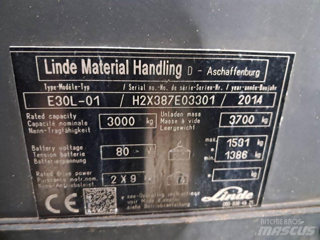 Linde E30L-01 전동 지게차
