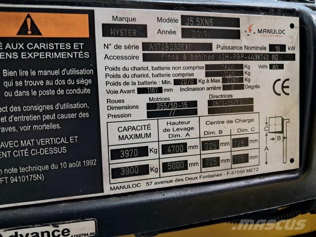 Hyster J5.5XN6 전동 지게차