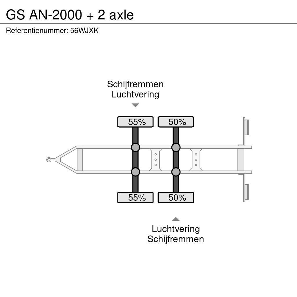 GS AN-2000 + 2 axle 플랫베드/드롭사이드 트레일러