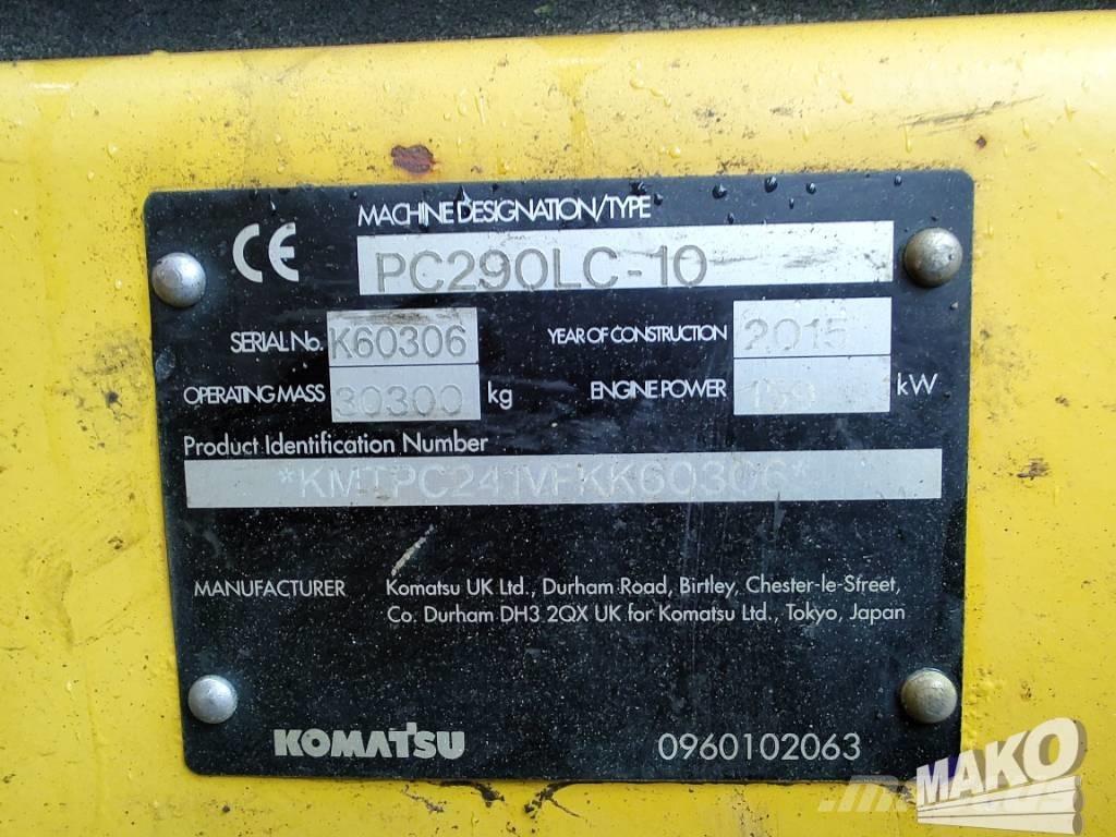 Komatsu PC 290 LC-10 대형 굴삭기 29톤 이상