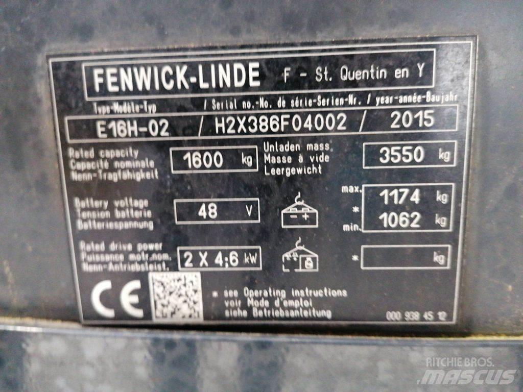 Linde E16H-02 전동 지게차