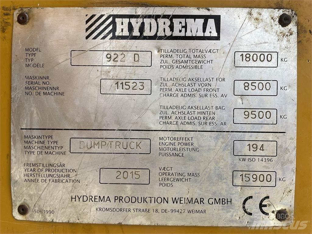 Hydrema 922D 건설현장 덤프트럭
