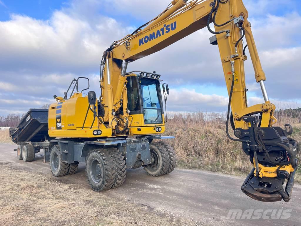 Komatsu PW 160  휠 굴삭기