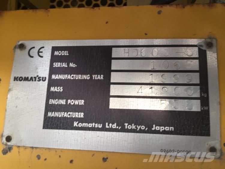 Komatsu HD 605-5 초대형 덤프 트럭