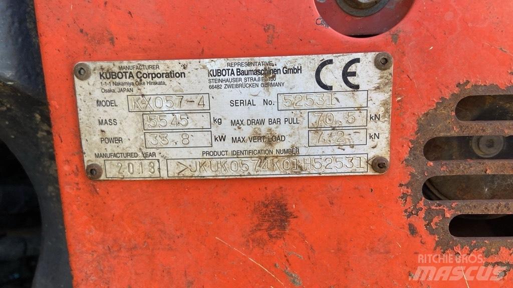 Kubota KX 057-4 소형 굴삭기 7톤 미만