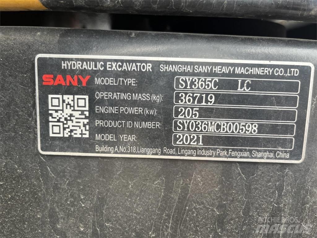 Sany SY365C 대형 굴삭기 29톤 이상