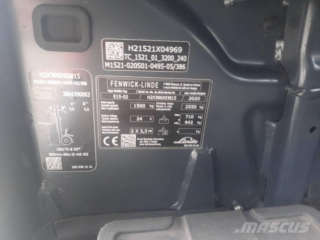 Linde E15-02 전동 지게차