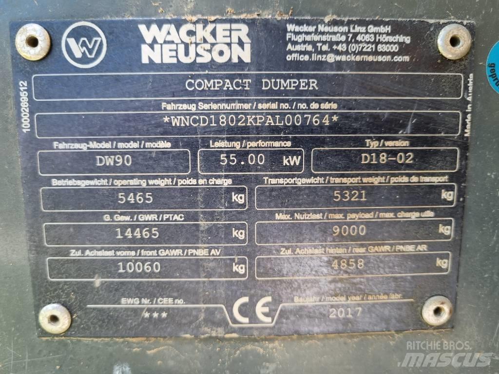 Wacker Neuson DW 90 건설현장 덤프트럭