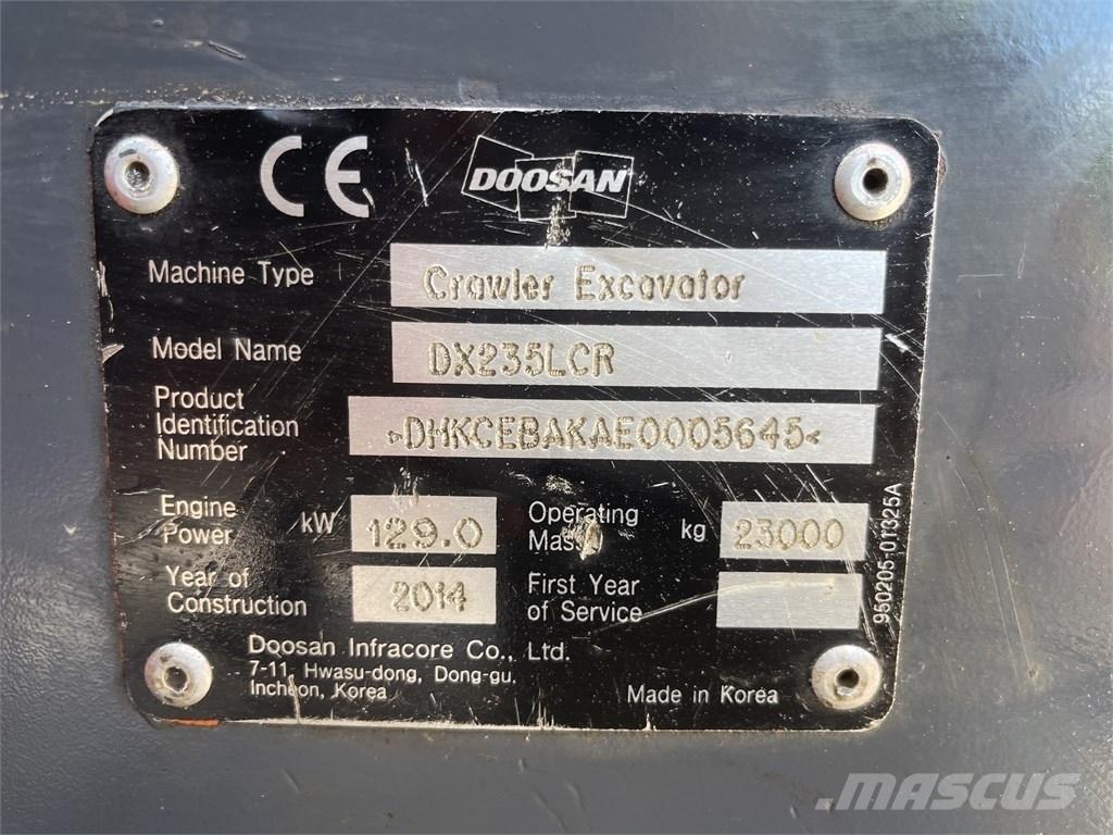 Doosan DX 235 LCR 대형 굴삭기 29톤 이상