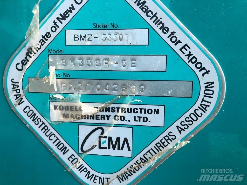 Kobelco SK 35 SR-6E 소형 굴삭기 7톤 미만