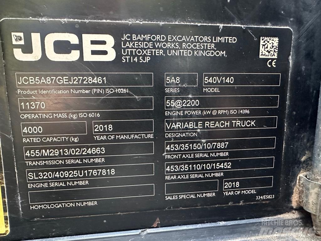 JCB 540-140 텔러 핸들러