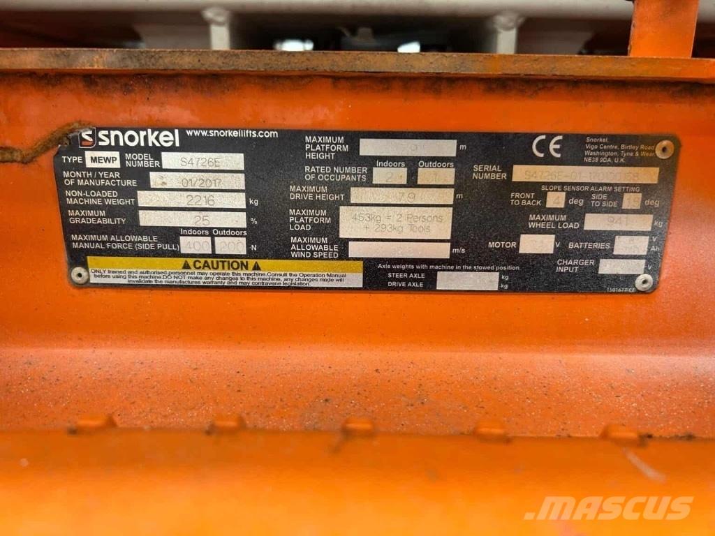 Snorkel S 4726 E 가위형 리프트