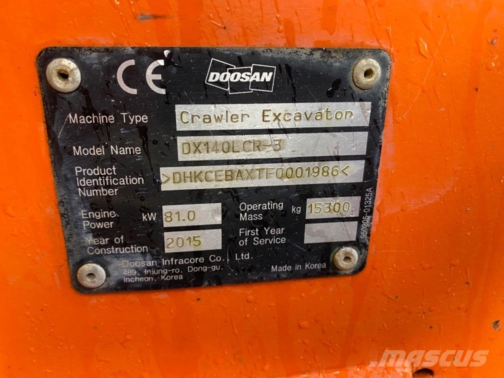 Doosan DX 140 LCR-3 대형 굴삭기 29톤 이상