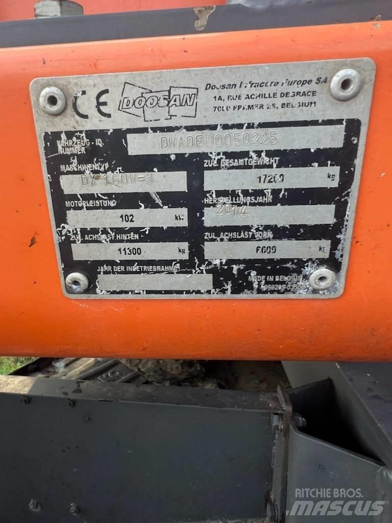 Doosan DX 160 W-3  휠 굴삭기