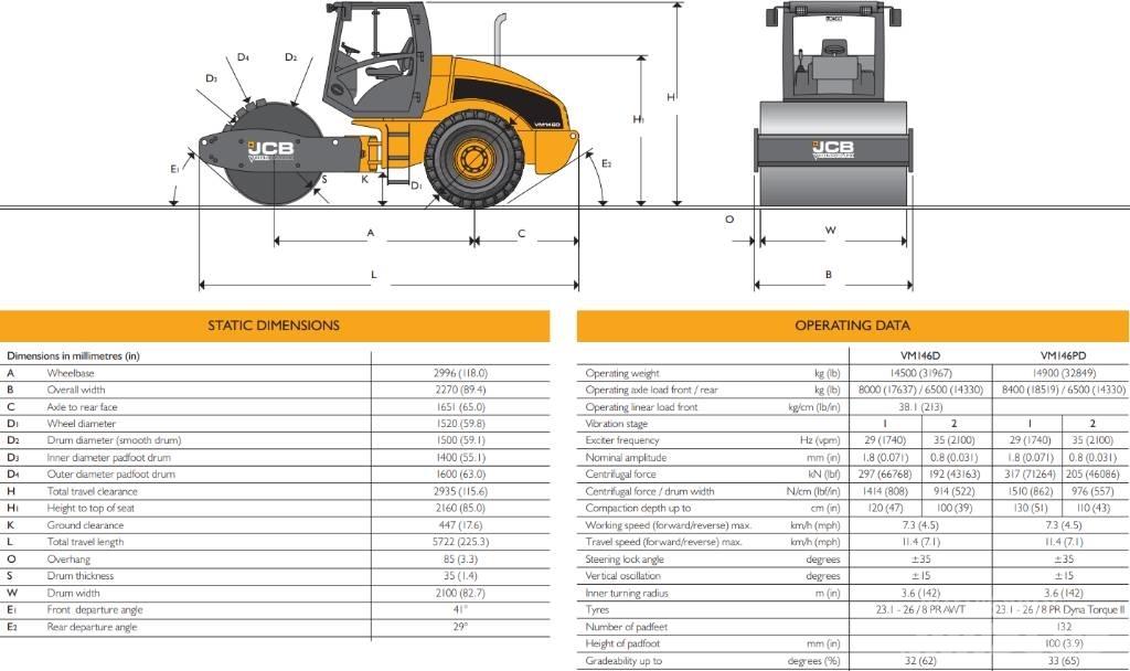 JCB Vibromax VM 146 토양 다짐기