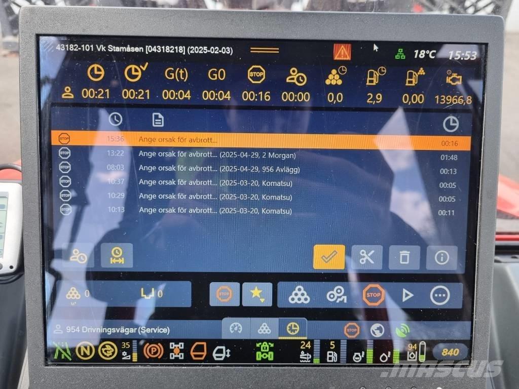 Komatsu 895 원목 포워더