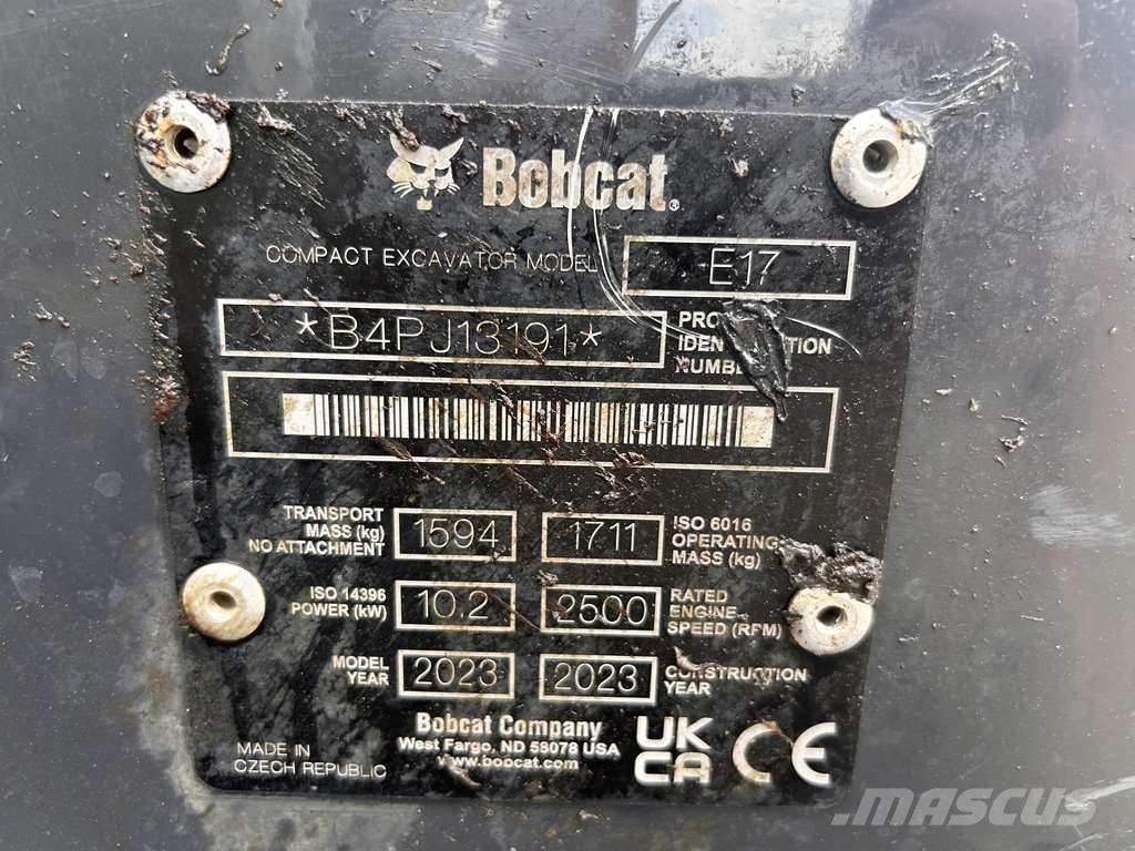 Bobcat E17 소형 굴삭기 7톤 미만