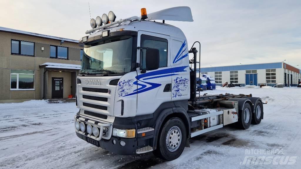 Scania R500 6X4 훅 리프트 트럭