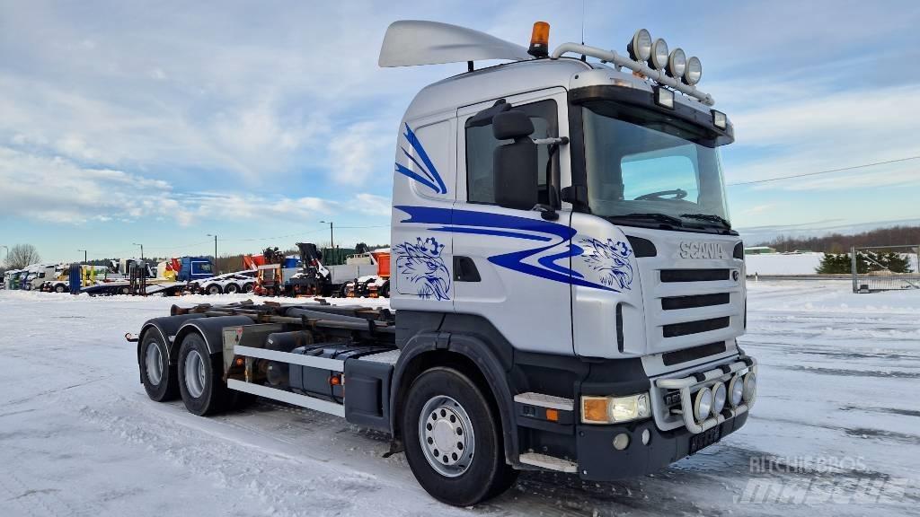 Scania R500 6X4 훅 리프트 트럭