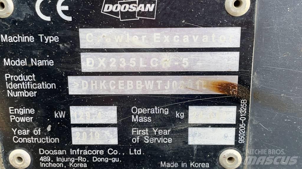 Doosan DX 235 LCR-5 대형 굴삭기 29톤 이상