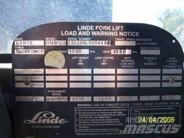 Linde H140/1200 컨테이너 핸들러