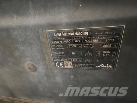 Linde E25H-01/600 전동 지게차